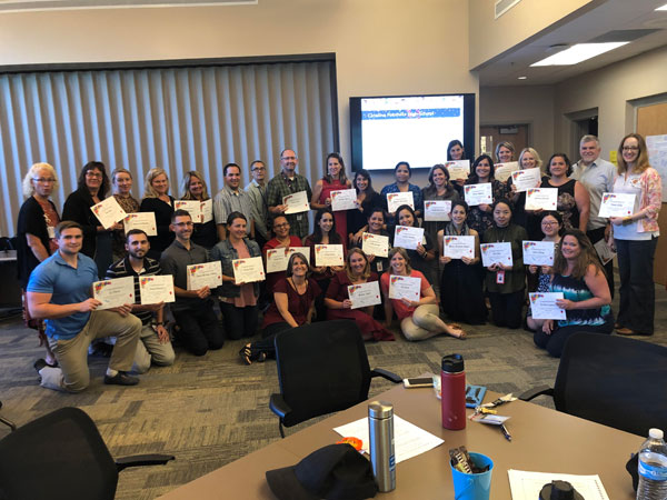 Teachers  with certificates at Professional Development