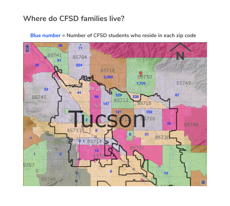 Where do CFSD families live map
