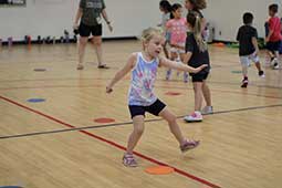 Kindergarten students in gym